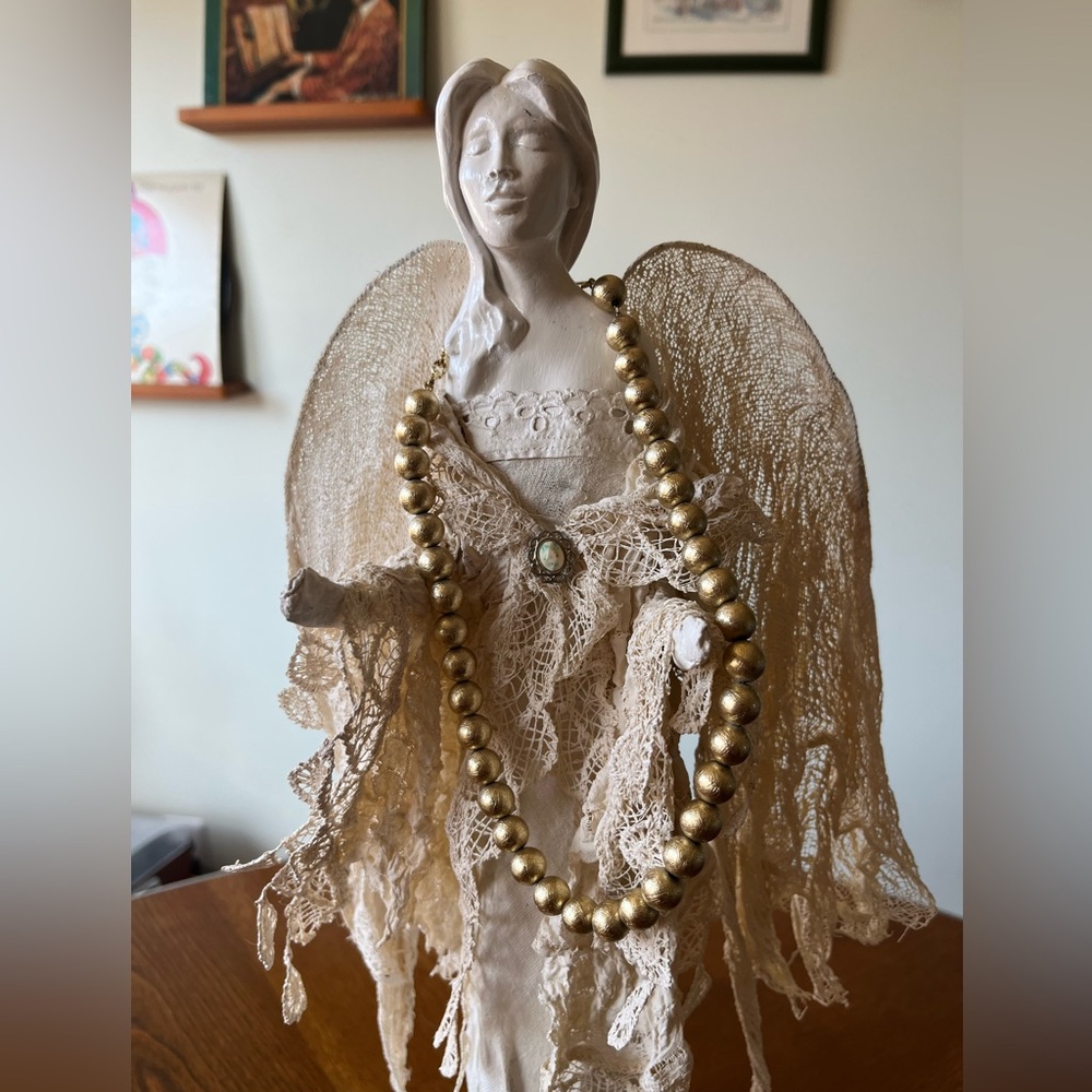 Whiting & Davis Gold Bead Necklace
